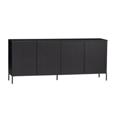 WOOOD Dressoir 'New Gravure' Grenen, 200cm, kleur Zwart