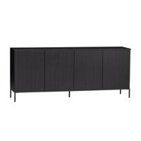 WOOOD Dressoir 'New Gravure' Grenen, 200cm, kleur Zwart - thumbnail