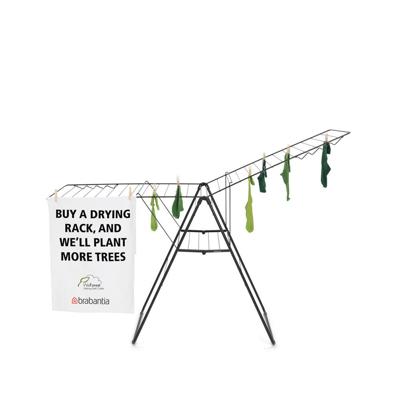 Brabantia HangOn droogrek 25 meter matt black Brabantia HangOn droogrek 25 meter matt black