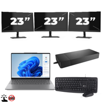 Microsoft Surface Pro 7 (Zonder Toetsenbord) - Intel Core i5-10e Generatie - 12 inch - Touch - 8GB RAM - 256GB SSD - Windows 11 Home + 3x 23 inch Monitor - thumbnail