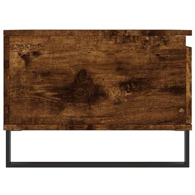 Salontafel 90x50x36,5 cm bewerkt hout gerookt eikenkleurig