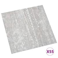 VidaXL Vloerplanken zelfklevend 55 st 5,11 m² pvc grijs - thumbnail