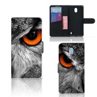 Nokia 1 Plus | Telefoonhoesje | Met pasjeshouder | Uil - thumbnail