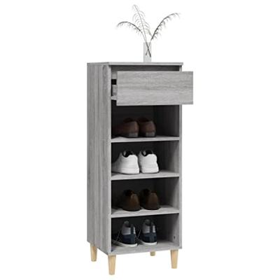VidaXL Schoenenkast 40x36x105 cm bewerkt hout grijs sonoma VidaXL Schoenenkast 40x36x105 cm bewerkt hout grijs sonoma