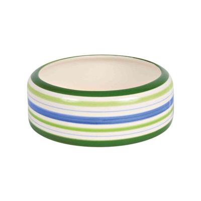 TRIXIE VOERBAK KONIJN STREEP GROEN / BLAUW / CREME 16 CM 500 ML