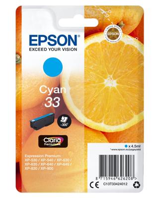 Epson Inktcartridge 33 Origineel Cyaan C 13 T 33424012