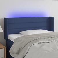 Hoofdbord LED 83x16x78/88 cm stof blauw - thumbnail