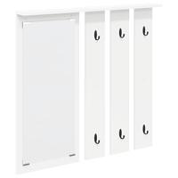 Wandgemonteerde kapstok Wit 84 x 10 x 80 cm Bewerkt hout - thumbnail