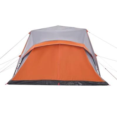 VidaXL Tent met luifel 9-persoons snelontgrendeling grijs en oranje VidaXL Tent met luifel 9-persoons snelontgrendeling grijs en oranje