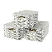 Curver Opbergbox met deksel Style 3 st maat M wit 240654 - thumbnail
