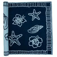 The One Towelling Strandhanddoek Hawaii 90 x 190cm Navy/Light Blue - thumbnail