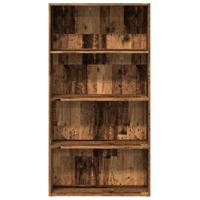 Boekenkast 80x30x152 cm bewerkt hout oud houtkleurig - thumbnail