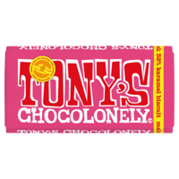 Chocolade Tony&apos;s Chocolonely melk karamel biscuit reep 180gr - thumbnail