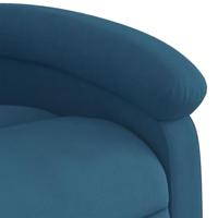 Fauteuil verstelbaar fluweel blauw - thumbnail