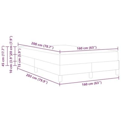 Boxspring bed Anders Crème 160 x 200 cm Stof