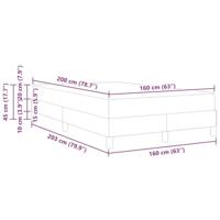 Boxspringbed met matras Donkergroen 160 x 200 cm Fluweel - thumbnail