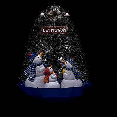 VidaXL Kerstboom sneeuwend met paraplubasis 170 cm pvc blauw