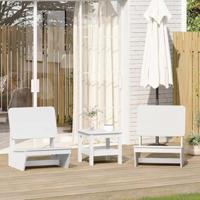 Tuinstoelen 2 st 60x64x70,5 cm massief grenenhout wit - thumbnail
