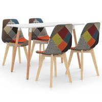 vidaXL 5-delige Eethoek meerkleurig - thumbnail
