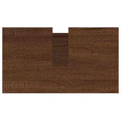 Badkamerkast 58x33x60 cm bewerkt hout bruineikenkleurig Badkamerkast 58x33x60 cm bewerkt hout bruineikenkleurig