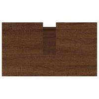 Badkamerkast 58x33x60 cm bewerkt hout bruin eikenkleur - thumbnail
