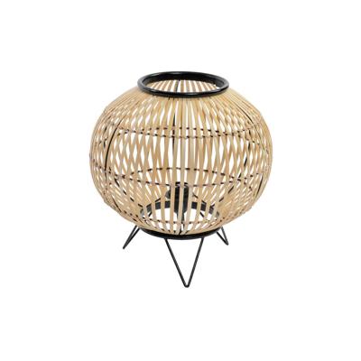 Bureaulamp DKD Home Decor Zwart Metaal Bruin Bamboe (36 x 36 x 37 cm) Bureaulamp DKD Home Decor Zwart Metaal Bruin Bamboe (36 x 36 x 37 cm)
