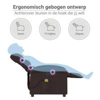 Massagestoel verstelbaar stof donkerbruin - thumbnail