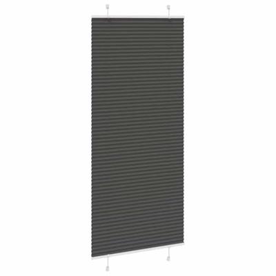 Pliss rolgordijn 85x200 cm stofbreedte 84,4 cm polyester zwart - thumbnail