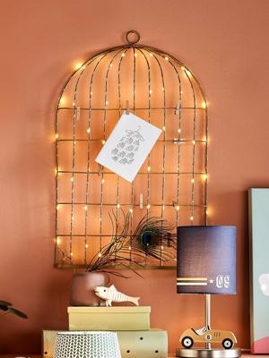 Fotokader Vogelkooi goudkleurig Fotokader Vogelkooi goudkleurig