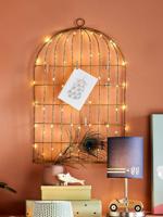 Fotokader Vogelkooi goudkleurig - thumbnail