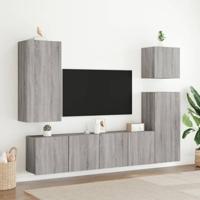 Tv-meubels 2 st wandgemonteerd 80x30x41 cm grijs sonoma eiken - thumbnail