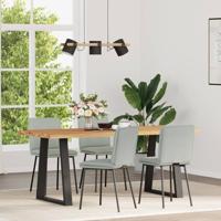 Eetkamerstoelen 4 st fluweel lichtgrijs - thumbnail