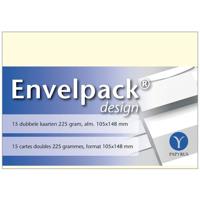 Dubbele kaart Papyrus Envelpack Design A6 105x148mm ivoor 894450 15 stuks - thumbnail