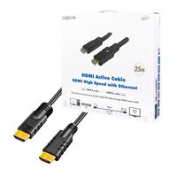 LogiLink CHA0025 HDMI kabel 25 m HDMI Type A (Standaard) Zwart - thumbnail