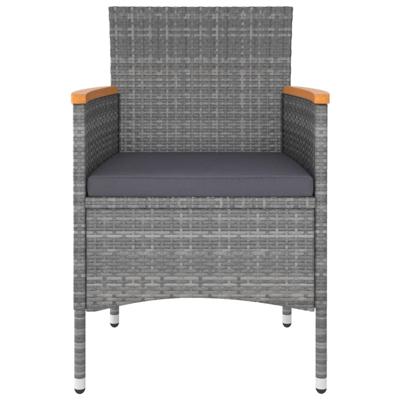 5-delige Loungeset poly rattan grijs - thumbnail