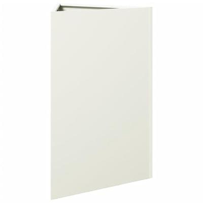 Plantenbakken 2 st driehoek 50x43x75 cm staal wit