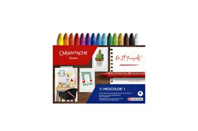Caran Dache Caran d'ache neocolor i, l: 10 cm, dikte 8,5 mm, diverse kleuren, 15 stuk/ 1 doos