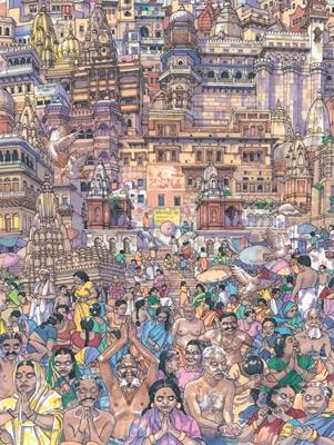 Vertaal New York Puzzle Company Vibrant Varanasi - 1000 stukjes naar het Nederlands.