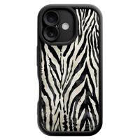 iPhone 16 zwarte case - Zebra safari - thumbnail