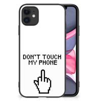iPhone 11 | Telefoon Hoesje | Finger Don&apos;t Touch My Phone - thumbnail