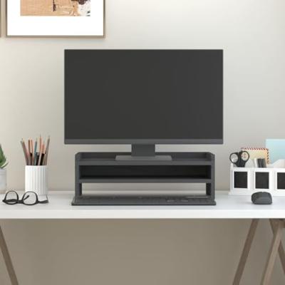 VidaXL Monitorstandaard 50x24x16 cm massief grenenhout grijs VidaXL Monitorstandaard 50x24x16 cm massief grenenhout grijs