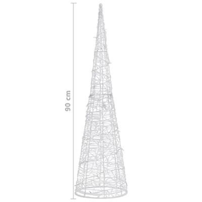 VidaXL Lichtkegel decoratief led blauw 90 cm acryl