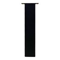 Set stalen rechte tafelpoten zwart vierkant 8 bij 8 cm en hoogte 43 cm (8 x 8 cm) - 4 stuks - thumbnail