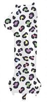 Folieballon Cijfer 1 Wit Met Panterprint (86cm) - thumbnail