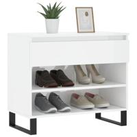 VidaXL Schoenenkast 70x36x60 cm bewerkt hout hoogglans wit - thumbnail