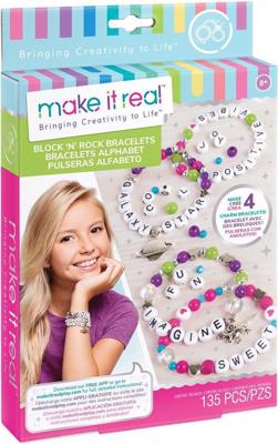 Make It Real blokletter alfabet armbanden maken set