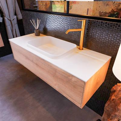 Badkamermeubelset Mondiaz Erin 120 cm met 1 Lade met RIDGE Wastafel Midden Talc met 1 kraangat Greeploos Mat Washed Oak Badkamermeubelset Mondiaz Erin 120 cm met 1 Lade met RIDGE Wastafel Midden Talc met 1 kraangat Greeploos Mat Washed Oak