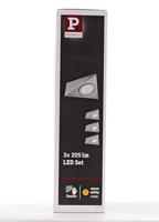 Paulmann LED-opbouwlamp Set van 3 stuks LED LED vast ingebouwd 8.4 W Warmwit IJzer (geborsteld) - thumbnail