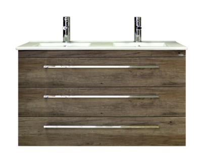 Sanicare Q1 badkamermeubel met 3 laden 120 cm truffel