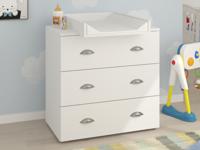 Commode met luierplank MIAMO 3 lades wit - thumbnail